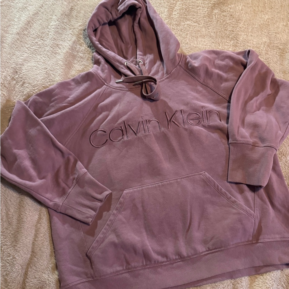 🍇🍇🍇Calvin Klein Women's Mauve Hoodie🍇🍇🍇Size L🍇🍇🍇